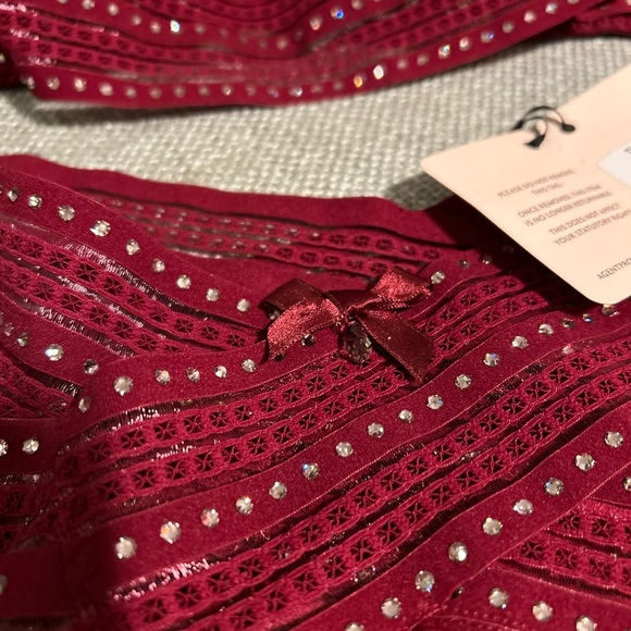 NWT AGENT PROVOCATEUR TIANNA bondage inspired brief crystal embellishments - Picture 4 of 5